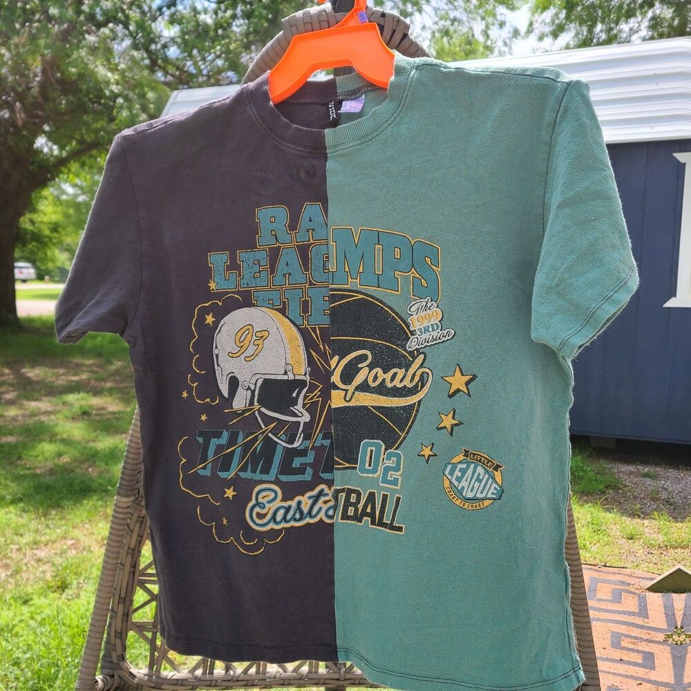 HM Divided Tshirt College Half & Half Mens S